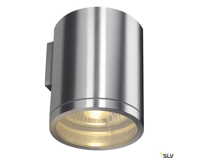 ROX WALL OUT, QPAR11, lampa ścienna, szczotkowane aluminium, maks. 50W, IP44 Kinkiet ogrodowy Kategoria Lampy ogrodowe Lampa sufitowa Kolor Szary