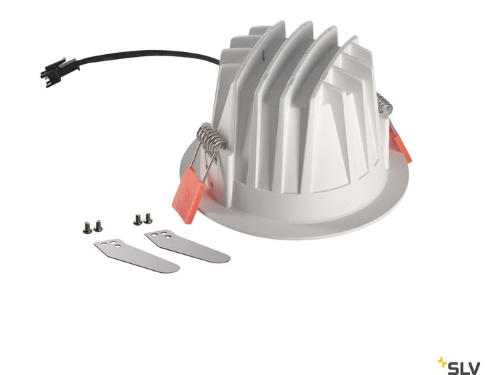 NUMINOS® DL M, wewnętrzna oprawa sufitowa wpuszczana LED, biała/chrom 4000 K 55°, zawiera sprężyny liściaste Oprawa led Oprawa wpuszczana Oprawa stropowa Kolor Biały