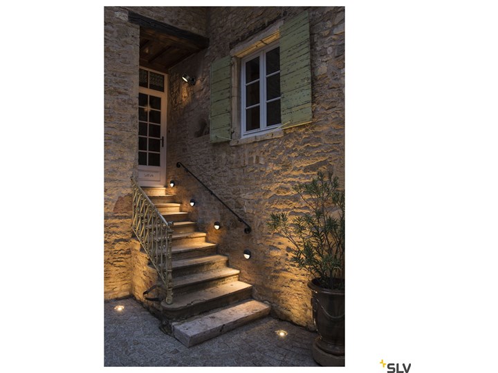 DOWNUNDER OUT, round WL, oprawa ścienna LED, kolor antracytowy, 3000K Kinkiet ogrodowy Lampa LED Kategoria Lampy ogrodowe Kolor Czarny
