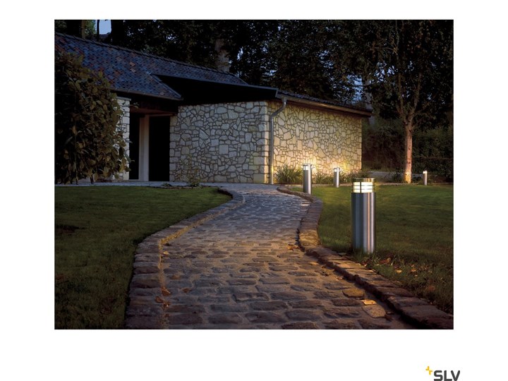 VAP 40, lampa podłogowa, TC-HSE, IP44, okrągła, stal nierdzewna 304, Ø/W 16/40 cm, maks. 23W Kategoria Lampy ogrodowe Kolor Beżowy