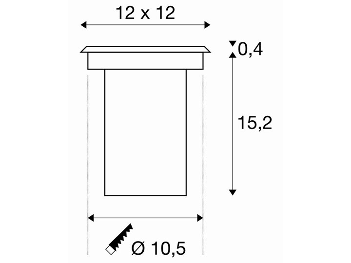 SOLASTO 120, lampa podłogowa wpuszczana, LED GU10 51 mm, IP67, kwadratowa, stal nierdzewna, maks. 6W Kategoria Lampy ogrodowe Kolor Szary
