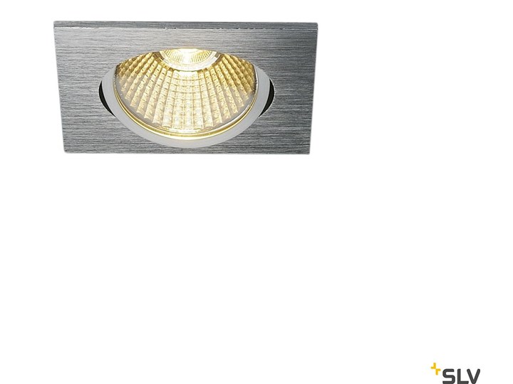 NEW TRIA 68, lampa wpuszczana, LED, 3000K, kwadratowa, szczotkowane aluminium, 38°, 12W, z zasilaczem i sprężynami zaciskowymi Oprawa stropowa Okrągłe Oprawa wpuszczana Oprawa led Kwadratowe Kategoria Oprawy oświetleniowe