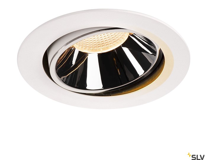 NUMINOS® MOVE DL XL, wewnętrzna oprawa sufitowa wpuszczana LED, biała/chrom 2700 K 20° obrotowa i pochylana Oprawa led Oprawa wpuszczana Oprawa stropowa Kolor Biały