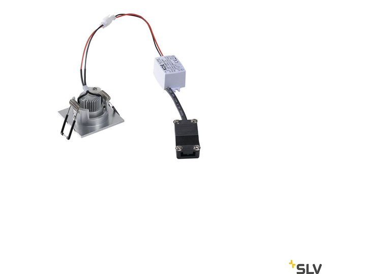 NEW TRIA MINI SET, lampa wpuszczana, dioda Power LED, 3000K, kwadratowa, szczotkowane aluminium, 30°, z zasilaczem i sprężynami zaciskowymi Oprawa led Okrągłe Oprawa stropowa Kwadratowe Oprawa wpuszczana Kategoria Oprawy oświetleniowe