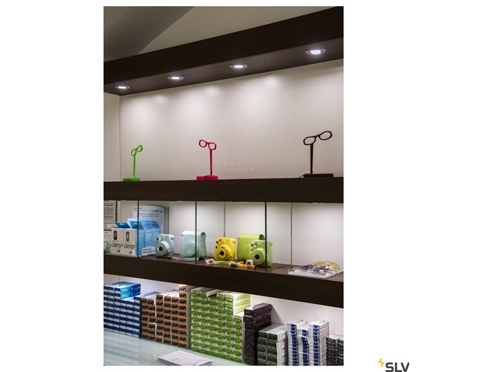 NEW TRIA 68, lampa wpuszczana, LED, 3000K, okrągła, szczotkowane aluminium, 38°, 12W, z zasilaczem i sprężynami zaciskowymi Okrągłe Oprawa stropowa Oprawa led Kwadratowe Oprawa wpuszczana Kategoria Oprawy oświetleniowe