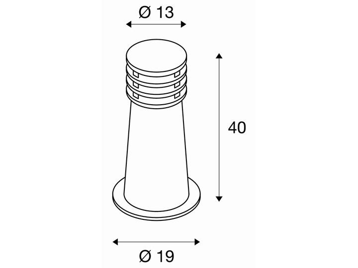 RUSTY 40, lampa podłogowa, LED, 3000K, okrągła, żelazo zardzewiałe, Ø/W 19/40 cm Kategoria Lampy ogrodowe