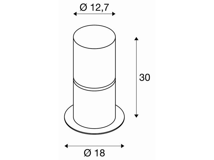 ROX ACRYL 30 Pole, lampa stojąca, IP44, stal nierdzewna 304, E27, maks. 20W Kinkiet ogrodowy Lampa sufitowa Kategoria Lampy ogrodowe Kolor Szary