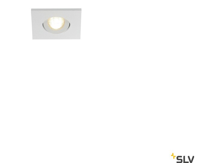 NEW TRIA MINI SET, lampa wpuszczana, dioda Power LED, 3000K, kwadratowa, biała matowa, 30°, z zasilaczem i sprężynami zaciskowymi Kwadratowe Oprawa wpuszczana Oprawa led Okrągłe Oprawa stropowa Kolor Biały Kategoria Oprawy oświetleniowe