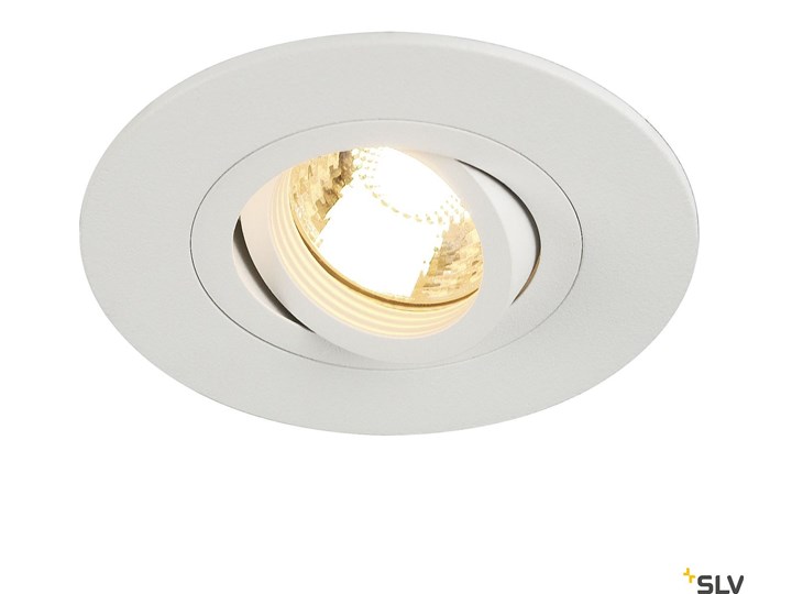 NEW TRIA XL, lampa wpuszczana, QPAR51, okrągła, kolor biały matowy, maks. 50W, ze sprężynami zaciskowymi Oprawa stropowa Kwadratowe Oprawa wpuszczana Okrągłe Oprawa halogenowa Kategoria Oprawy oświetleniowe