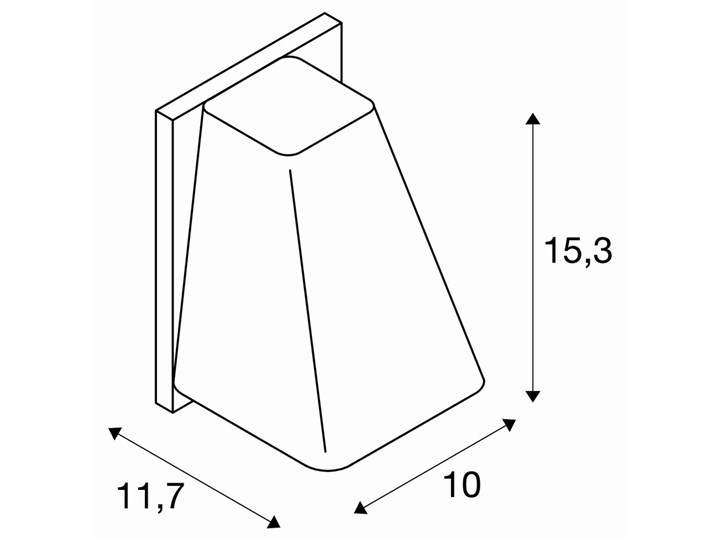 WALLYX, lampa ścienna, QPAR51, IP44, srebrnoszara, maks. 50W Kinkiet ogrodowy Kolor Srebrny Kategoria Lampy ogrodowe