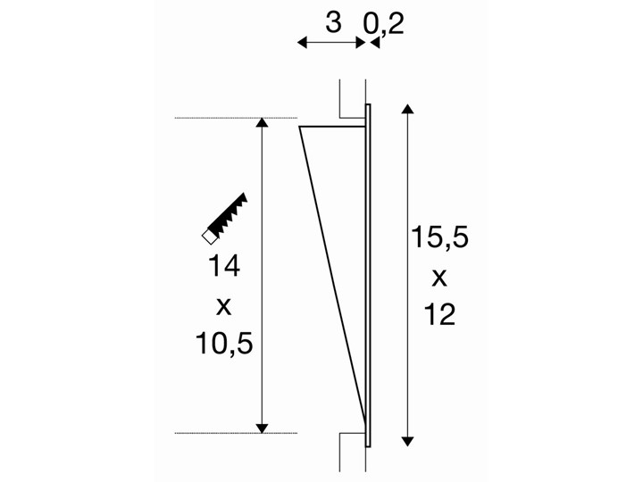 DOWNUNDER PUR 155, lampa wpuszczana, LED, 3000K, prostokątna, biała, D/S/W 12/3,2/15,5 cm, ze sprężynami piórowymi Oprawa led Oprawa ścienna Prostokątne Oprawa stropowa Oprawa wpuszczana Kolor Biały Kategoria Oprawy oświetleniowe