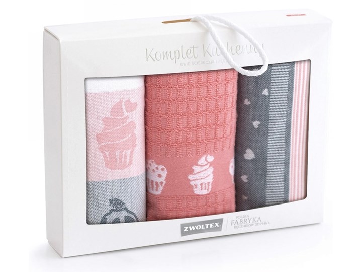Komplet ręczników kuchennych 3-częściowy  SKI-30-3 30x50 cm 50x70 cm Bawełna Kategoria Ręczniki Kolor Brązowy