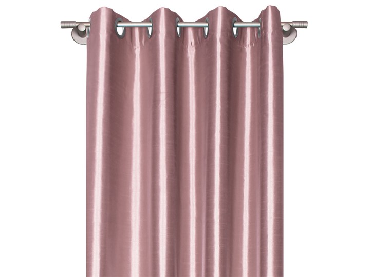 Zasłona SILK z kółkami 140x250 cm - Homla Typ Zasłony gotowe Kolor Różowy