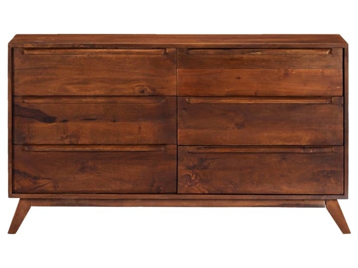 vidaXL Komoda, brązowa, 140 x 40 x 80 cm, lite drewno mango Szerokość 140 cm Głębokość 40 cm Z szufladami Szerokość 105 cm Styl Vintage