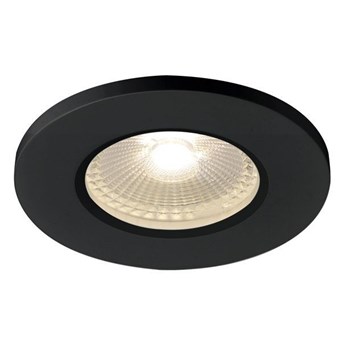 KAMUELA, przeciwpożarowa lampa sufitowa wpuszczana, LED, 3000K, kolor czarny, 38°, ściemnialna, IP65