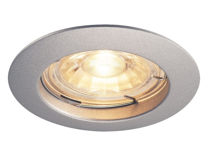 PIKA, lampa sufitowa wpuszczana, QPAR51, nieruchoma, kolor srebrnoszary, maks. 50W