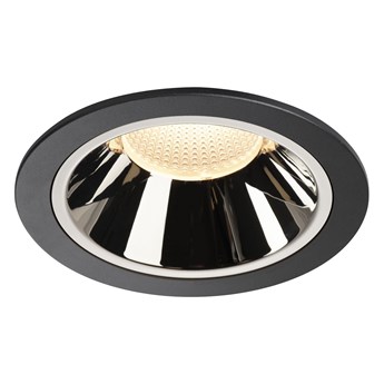 NUMINOS® DL XL, wewnętrzna oprawa sufitowa wpuszczana LED, czarna/chrom, 3000 K 40°