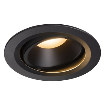 NUMINOS® MOVE DL L, wewnętrzna oprawa sufitowa wpuszczana LED, czarna/czarna 2700 K 20° obrotowa i pochylana