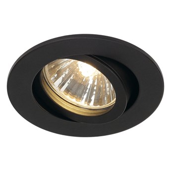 NEW TRIA 68, okrągła, lampa sufitowa wpuszczana, QPAR51, kolor czarny, 50W