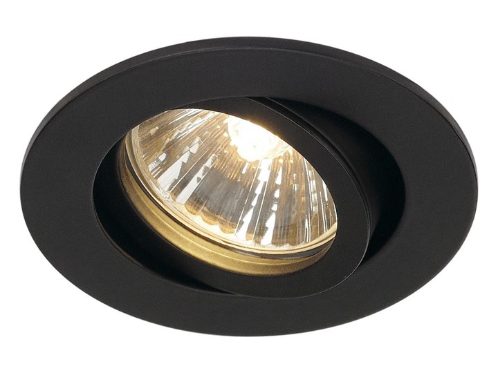 NEW TRIA 68, okrągła, lampa sufitowa wpuszczana, QPAR51, kolor czarny, 50W