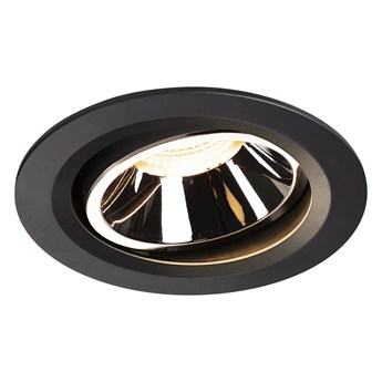 NUMINOS® MOVE DL L, wewnętrzna oprawa sufitowa wpuszczana LED, czarna/chrom 3000 K 20° obrotowa i pochylana
