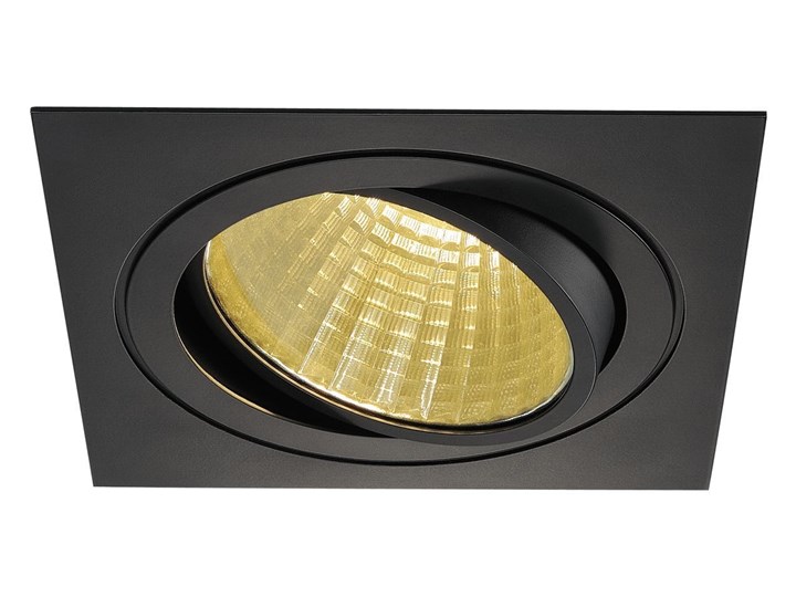 NEW TRIA 1 SET, lampa wpuszczana, jednopunktowa, LED, 2700K, kwadratowa, czarna, 30°, 29W, z zasilac ...