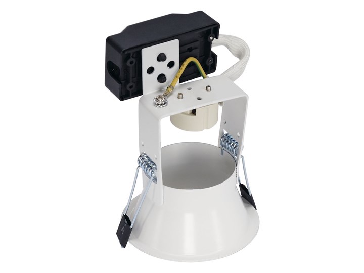 HORN 1, lampa wpuszczana, QPAR51, jednopunktowa, okrągła, kolor biały matowy, maks. 50W, ze sprężynami zaciskowymi Oprawa ruchoma Oprawa stropowa Oprawa wpuszczana Okrągłe Kategoria Oprawy oświetleniowe
