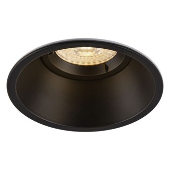 HORN-O, lampa wpuszczana, QPAR51, okrągła, kolor czarny matowy, maks. 50W, ze sprężynami zaciskowymi