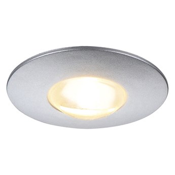 DEKLED, lampa wpuszczana, LED, 3000K, okrągła, kolor srebrny metaliczny, 1W
