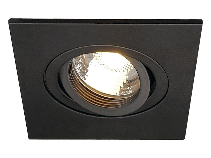 NEW TRIA XL, lampa wpuszczana, QPAR51, kwadratowa, kolor czarny matowy, maks. 50W, ze sprężynami zaciskowymi Oprawa halogenowa Kwadratowe Oprawa stropowa Okrągłe Oprawa wpuszczana Kategoria Oprawy oświetleniowe