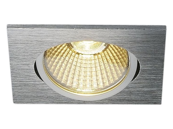 NEW TRIA 68, lampa wpuszczana, LED, 3000K, kwadratowa, szczotkowane aluminium, 38°, 12W, z zasilacze ...