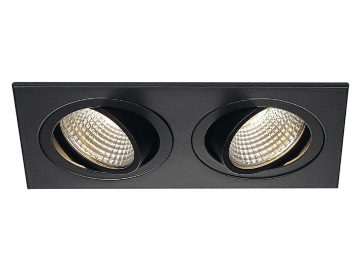 NEW TRIA 2 SET, lampa wpuszczana, dwupunktowa, LED, 3000K, prostokątna, czarna matowa, 38°, 15W, z z ...