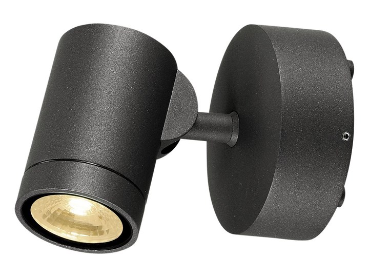 HELIA, lampa ścienna, jednopunktowa, LED, 3000K, IP55, antracyt, przechylna, 8W