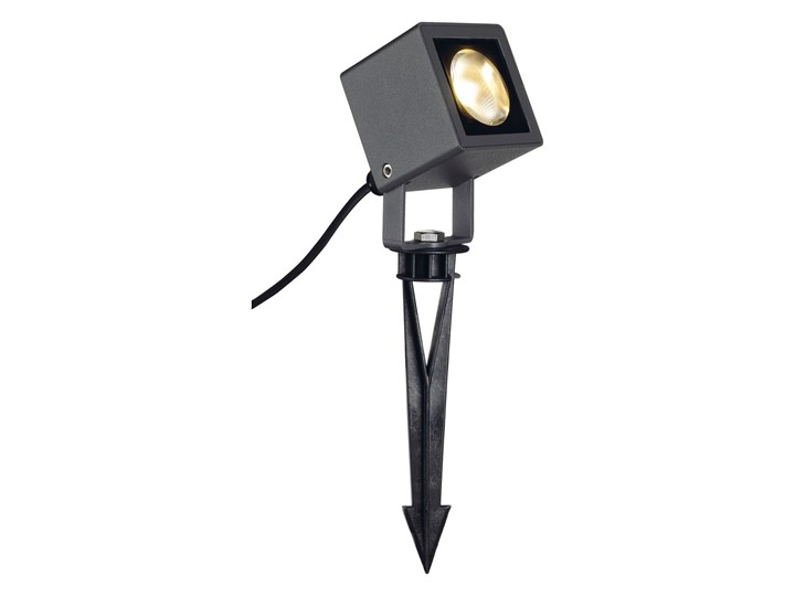 NAUTILUS, lampa wbijana w grunt, LED, 3000K, IP65, kwadratowa, antracytowa, 9W Reflektor Kolor Czarny Kategoria Lampy ogrodowe