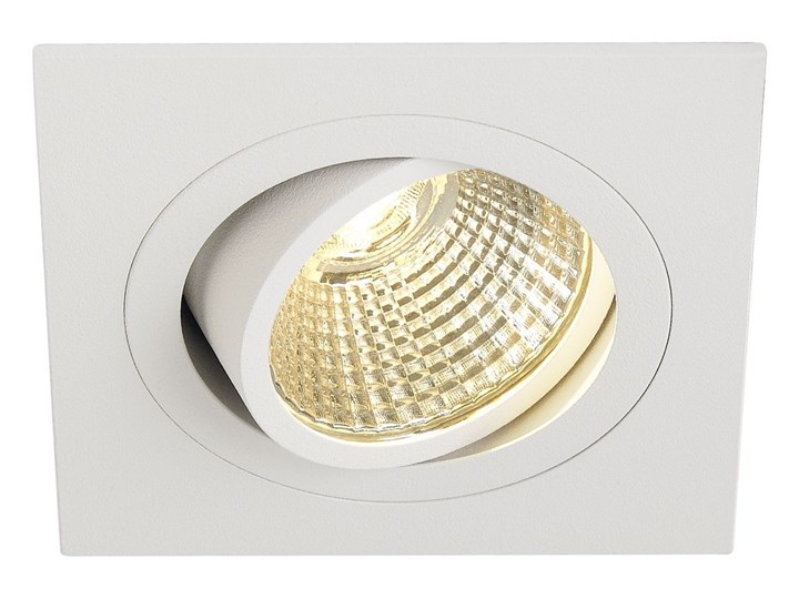 NEW TRIA 1 SET, lampa wpuszczana, jednopunktowa, LED, 2700K, kwadratowa, biała, 38°, 9,1W, z zasilac ...
