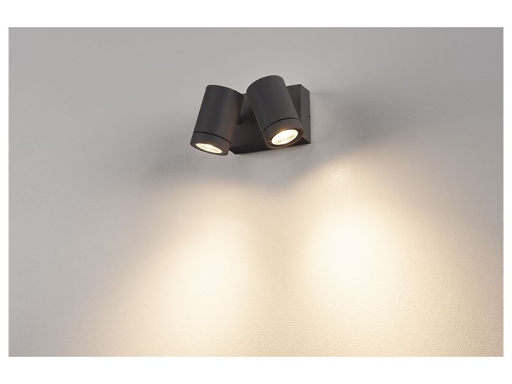 HELIA, lampa ścienna, dwupunktowa, LED, 3000K, IP55, antracyt, przechylna, 2x8W Reflektor Lampa LED Kinkiet ogrodowy Kategoria Lampy ogrodowe Kolor Szary