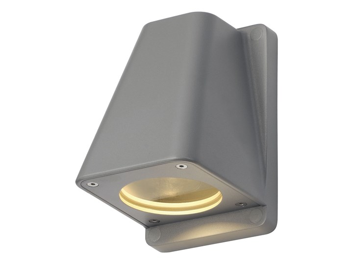 WALLYX, lampa ścienna, QPAR51, IP44, srebrnoszara, maks. 50W Kolor Srebrny Kinkiet ogrodowy Kategoria Lampy ogrodowe
