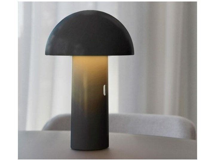 NEW GARDEN lampa biurkowa ENOKI NEGRO INDOOR & OUTDOOR czarna - LED, wbudowana bateria Funkcje Lampa na baterie Tworzywo sztuczne Wysokość 23 cm Lampa z kloszem Lampa LED Kolor Czarny