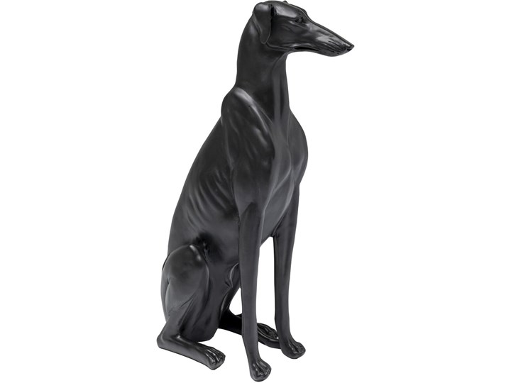 Dekoracja stojąca Greyhound Bruno 44x80 cm czarna matowa