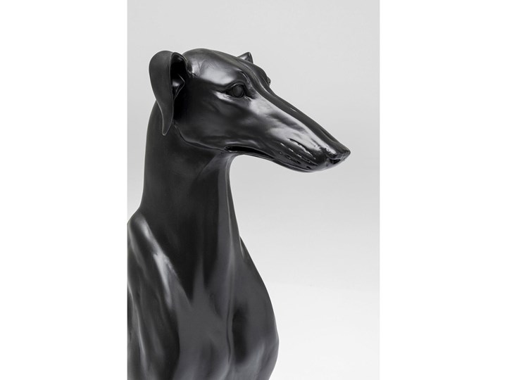 Dekoracja stojąca Greyhound Bruno 44x80 cm czarna matowa Kolor Czarny