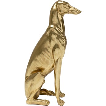 Dekoracja stojąca złota pies 44x80 cm