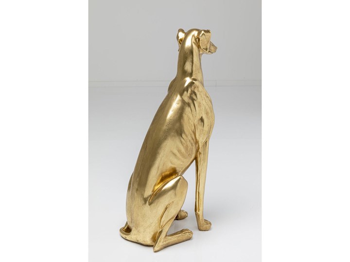 Dekoracja stojąca Greyhound Bruno 44x80 cm złota Kolor Szary
