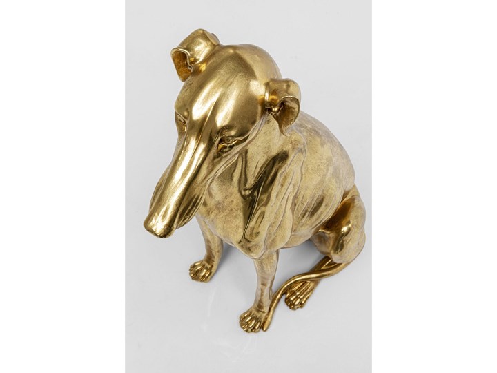 Dekoracja stojąca Greyhound Bruno 44x80 cm złota Kolor Złoty Kolor Szary