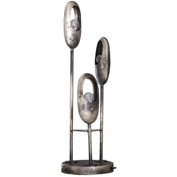 Lampa stołowa metalowa srebrna 21x69 cm