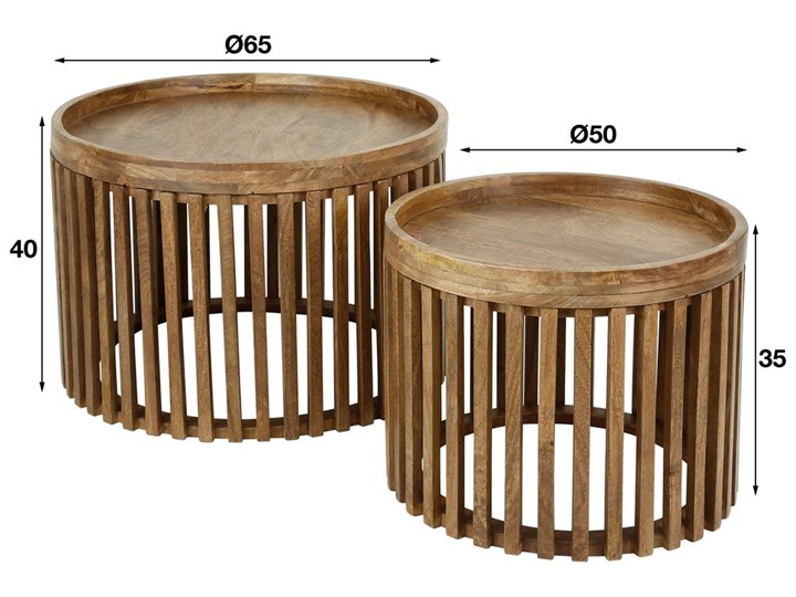 Zestaw dwóch stolików kawowych Tweak piaskowe Zestaw stolików Kategoria Stoliki i ławy