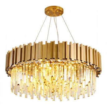Przepiękna Złota Lampa z Kryształami BELLA 40 cm 10613
