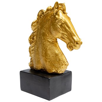 Figurka dekoracyjna złota koń 15x9 cm
