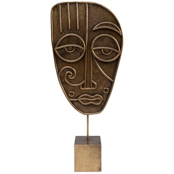 Figurka dekoracyjna brązowa maska 18x7 cm