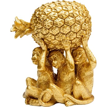 Figurka dekoracyjna Pineapple Treasure 13x16 cm złota