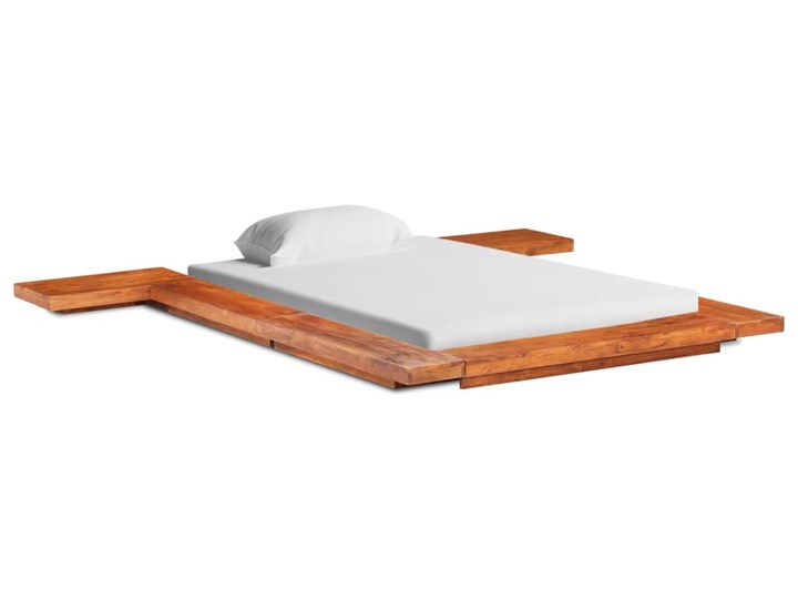 vidaXL Rama łóżka futon w japońskim stylu, drewno akacjowe, 120x200 cm Łóżko drewniane Kolor Brązowy